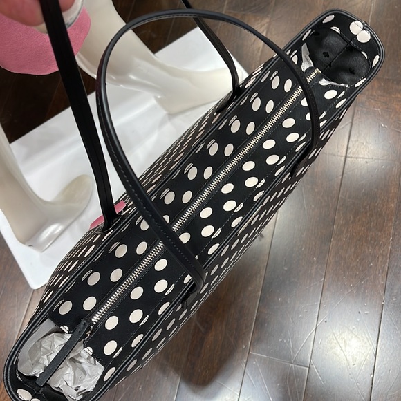 KATE SPADE SHORE STREET PICTURE DOT MARGARETA ZIP TOTE BLUE MULTI K6844 NWT $299 - Picture 4 of 16